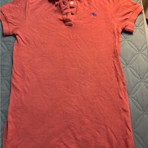 Abercrombie & Fitch Red Short Sleeve Polo